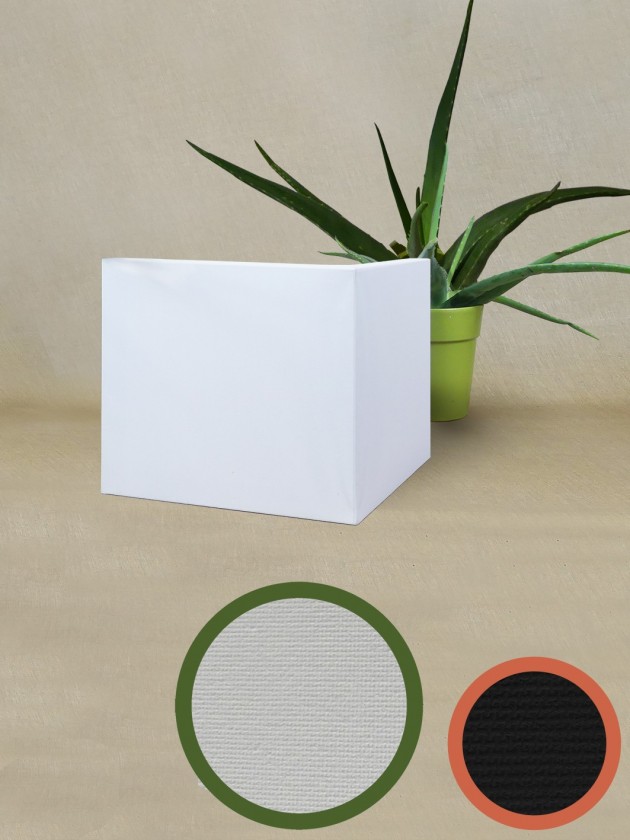 Toile d'angle convexe asymétrique blanche