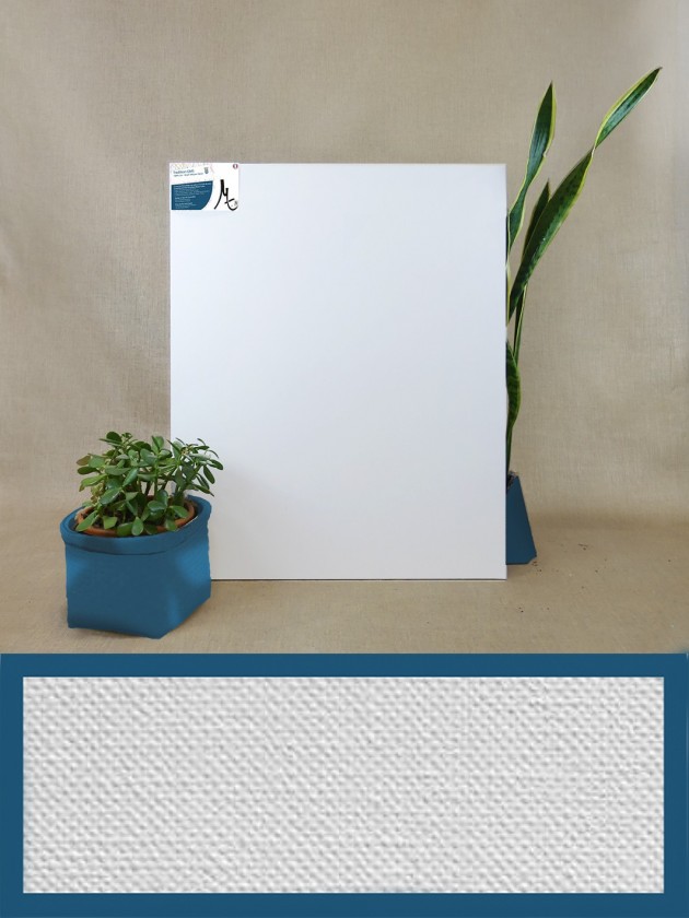 Tight medium grain stretched canvas