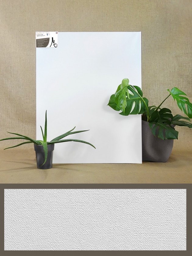Extra fine grain stretched canvas