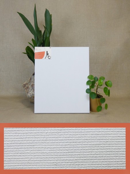 Châssis entoilé - Poly / Coton grain moyen blanc