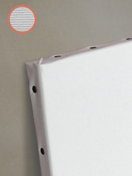 Châssis entoilé - Poly / Coton blanc - avec clous ou semences