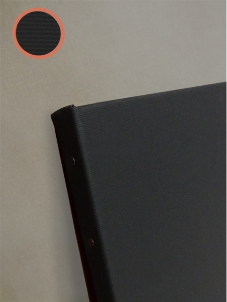 Châssis entoilé - Poly/coton noir - pointe tapissier