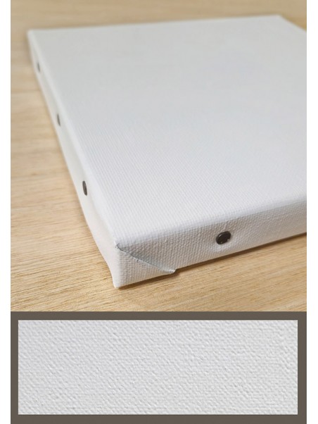 Châssis carré 20x20 cm en toile polyester grain fin 200g/m² – Léger et pratique – Master Toiles Châssis carré 20x20 cm en toile polyester grain fin 200g/m² – Léger et pratique – Master Toiles
