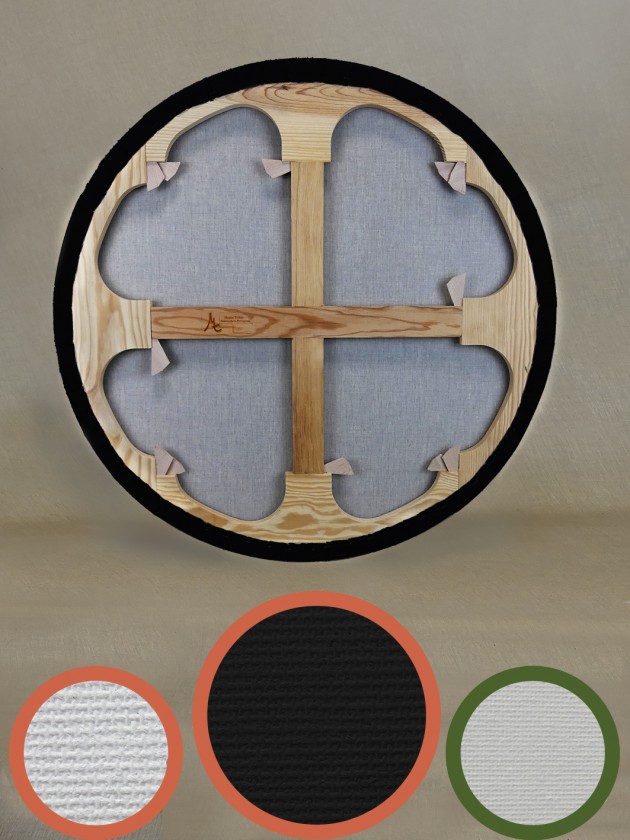 Châssis rond entoilé noir, parfait pour des contrastes audacieux et des créations uniques – Master Toiles