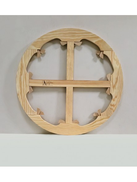 Châssis nu rond en bois, 40 cm de diamètre – Support idéal pour vos projets artistiques personnalisés – Master Toiles