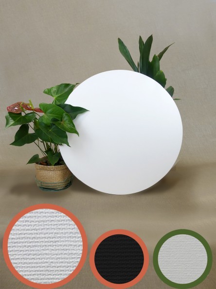 Châssis rond entoilé et...