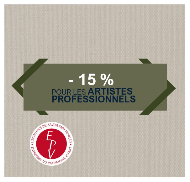 Remise 15 % Artistes Professionnels | Châssis Entoilés & Toile à Peindre | Master Toiles